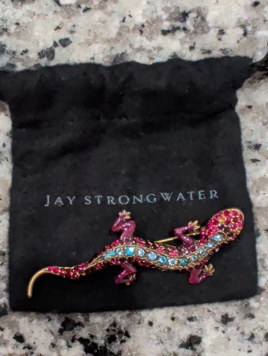 Jay Strongwater Jewelry - Authentic Jay Strongwater Salamander Brooch